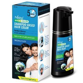 NISHA QUICK SHAMPOO HAIR COLOR IN BOTTLE 