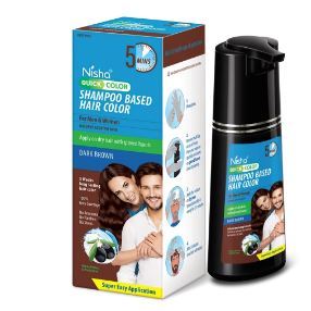 NISHA QUICK SHAMPOO HAIR COLOR IN THE BOTTLE 